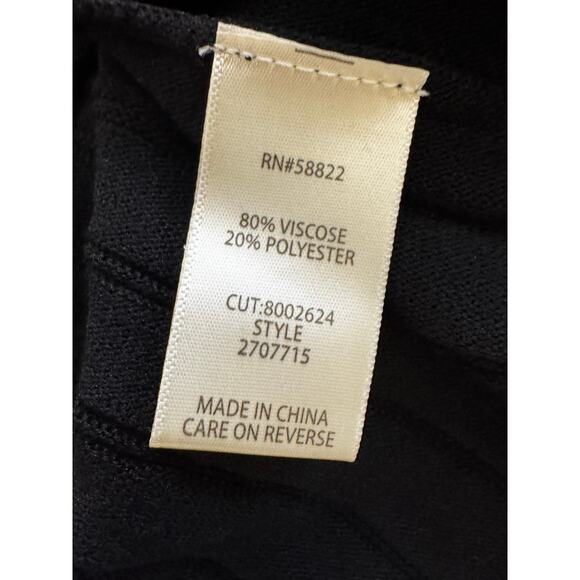 New MAX STUDIO Women's Black Ribbed Long Flared Skirt Size XS - Picture 2 of 3